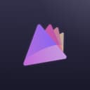PrismAIO logo featuring a purple and pink geometric mountain symbol on a dark background